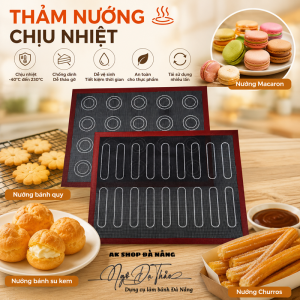 Tấm nướng sợi thủy tinh bánh su kem dài - tròn
