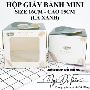 Hộp giấy đựng bánh mini 16cm - Cao 15cm