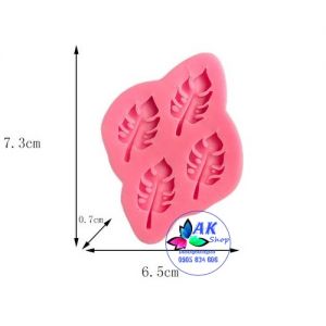 KHUÔN SILICON 4 LÁ FLAMINGO NHÍ