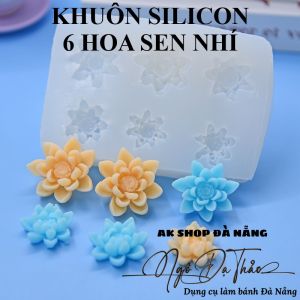 KHUÔN SILICON 6 HOA SEN NHÍ