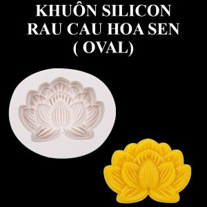 KHUÔN SILICON RAU CAU HOA SEN (OVAL)