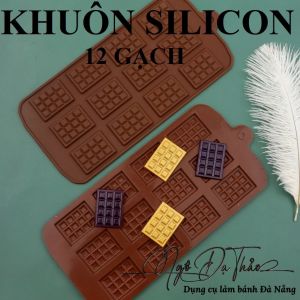 Khuôn silicon 12 ô gạch