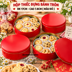 Hộp thiếc đựng bánh kẹo tết 17.0cm * 7.8cm