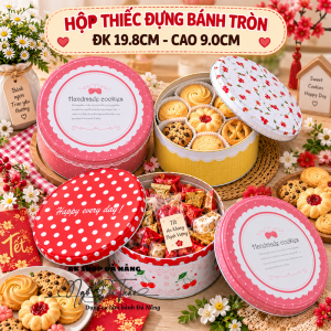 Hộp thiếc đựng bánh kẹo tết 19.8cm * 9.0cm