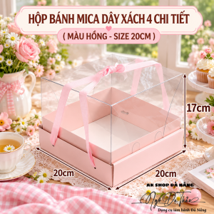 Hộp mica dây xách 20cm