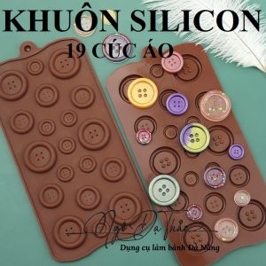 Khuôn silicon 19 cúc áo tròn