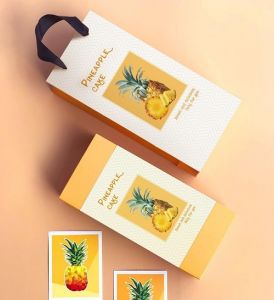 BỘ HỘP + TÚI BÁNH DỨA VÀNG