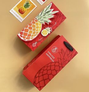BỘ HỘP + TÚI BÁNH DỨA ĐỎ