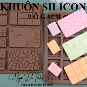 Khuôn silicon 9 ô gạch