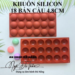KHUÔN SILICON 18 BÁN CẦU 4.8CM