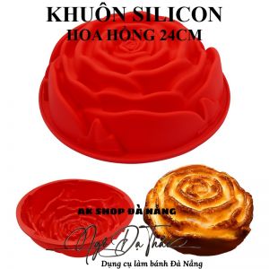 KHUÔN SILICON HOA HỒNG 26CM