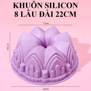 KHUÔN SILICON 8 LÂU ĐÀI 22CM