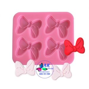 KHUÔN SILICON 4 NƠ BƯỚM