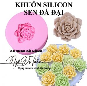 KHUÔN SILICON HOA SEN ĐÁ ĐẠI 10CM