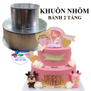 KHAY NHÔM GIA CÔNG TRÒN 2 TẦNG