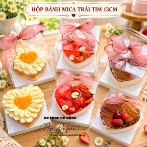 Hộp nhựa mica trái tim 13cm