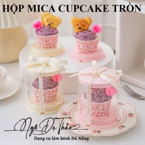 Hộp mica cupcake tròn 1 bánh