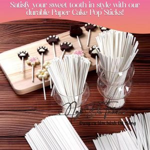 Set 100 que giấy lollipop - kẹo mút