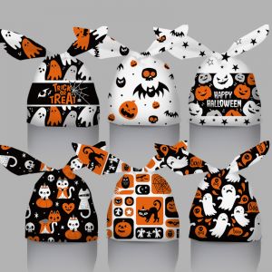 Set 50 túi nhựa tai thỏ - HALLOWEEN