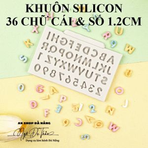 Khuôn silicon 36 chữ cái và số 1.2cm