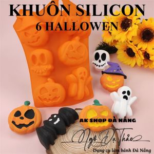 KHUÔN SILICON 6 HALLOWEN PUMPKIN