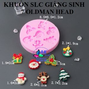 KHUÔN SILICON GIÁNG SINH FONDANT - SOCOLA ( OLDMAN HEAD)