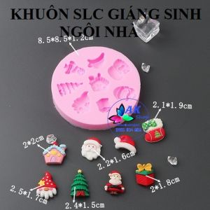 KHUÔN SILICON GIÁNG SINH FONDANT - SOCOLA ( NGÔI NHÀ)