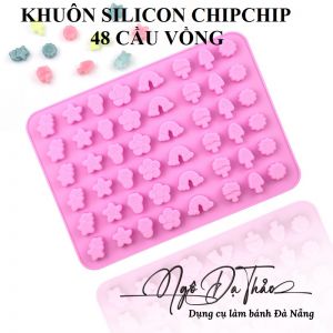 Khuôn silicon kẹo dẻo / chip chip - 48 càu vồng