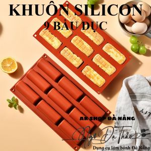 Khuôn silicon mousse 9 hình bầu dục