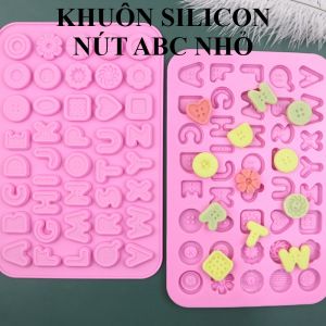 Khuôn silicon nút chữ ABC nhỏ