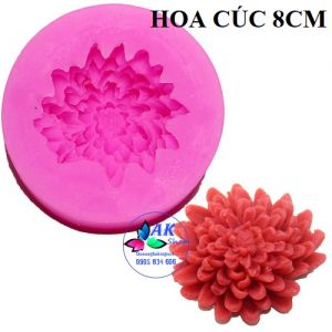 KHUÔN SILICON HOA CÚC TRUNG 8CM