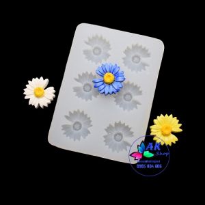 KHUÔN SILICON 6 HOA CÚC HỌA MI