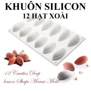Khuôn silicon mousse 12 hạt xoài