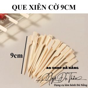 Set 100 que xiên tre decor - XIÊN CỜ 9CM
