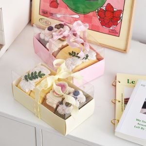 Hộp giấy chữ nhật + nắp mica 18.5*10.5*10