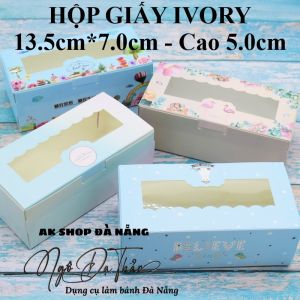 Sey 10 hộp giấy ivory chữ nhật nhỏ