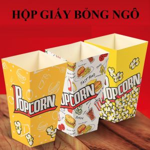 Set 10 hộp đựng bỏng ngô 16cm