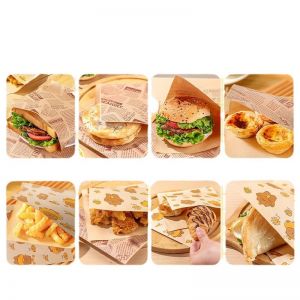 Set 100 tờ giấy gói hambuger 18*18