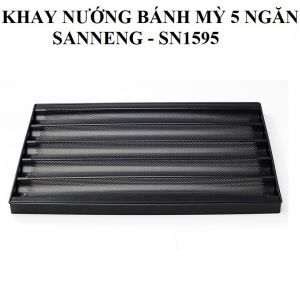 Mâm nhôm nướng bánh mỳ BAGUETTE 5 rãnh SANNENG