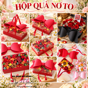 Hộp mica nơ đỏ