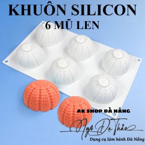Khuôn silicon mousse 6 mũ len Giáng Sinh