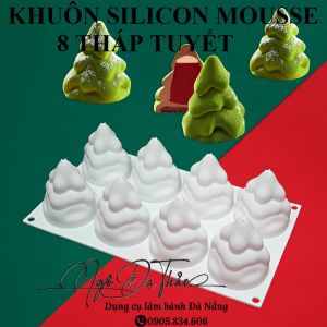 Khuôn silicon mousse 6 tháp tuyết Giáng Sinh