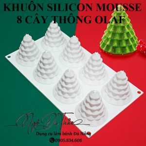 Khuôn silicon mousse 6 cây thông OLAF Giáng Sinh