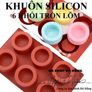 Khuôn silicon mousse 6 hình tròn lõm
