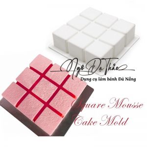 Khuôn silicon mousse vuông 9 ô