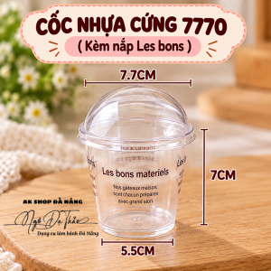 Cốc nhựa mica cứng tròn 7770 (LESBON) + nắp