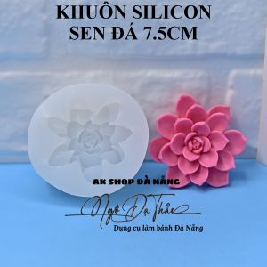 KHUÔN SILICON HOA SEN ĐÁ 7.5CM