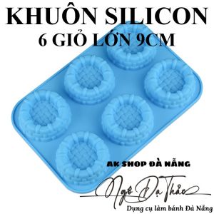 KHUÔN SILICON 6 GIỎ LỚN 9CM