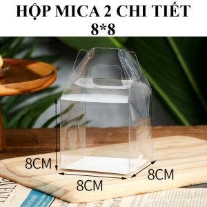 Hộp bánh mica 2 chi tiết 8*8*8