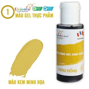 Màu gel thực phẩm UNICORN 28ml ( VÀNG ĐỒNG)